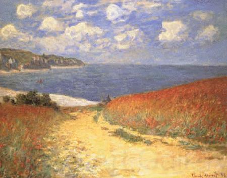 Claude Monet Path in the Wheat Fields at Pourville Germany oil painting art